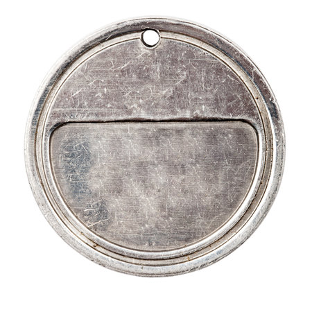 Old grungy medal isolated on white background 