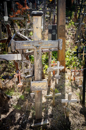 SIAULIAI, LITHUANIA - CIRCA JULY 2013 - Hill of Crosses a famous site of pilgrimage in northern Lithuania   のeditorial素材