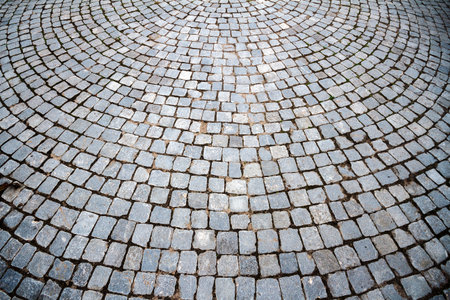 Stone blocks in the walkway  の写真素材