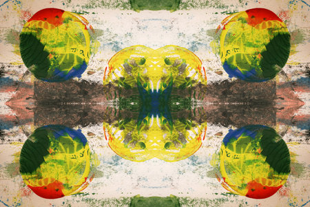 Designed abstract arts background, used acrylic elementsの写真素材