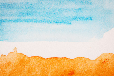 Abstract hand drawn watercolor background の写真素材