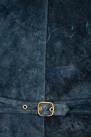 Fragment of vest back with metal buckleの写真素材