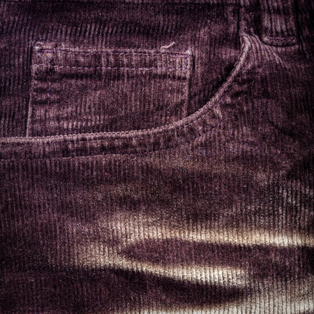 Corduroy background with side pocketの写真素材