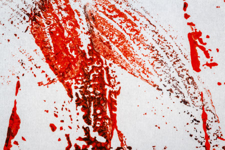 Abstract hand painted red and black arts backgroundの写真素材