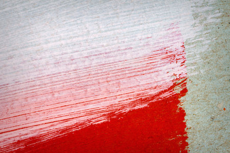 Abstract hand painted pink and white paint on cardboard texture backgroundの写真素材