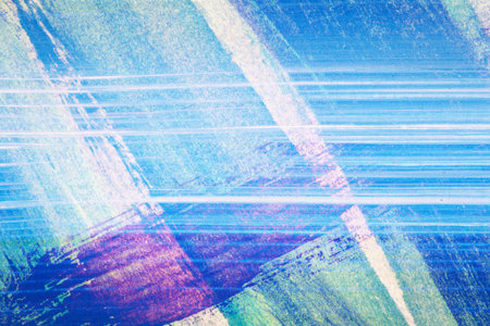 Designed abstract hand drawn dark blue acrylic background
