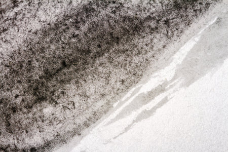 Abstract hand painted black and white watercolor arts backgroundの写真素材