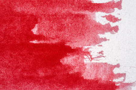 Abstract hand drawn red watercolor paints backgroundの写真素材