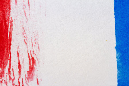 Abstract hand painted blue and red art backgroundの写真素材