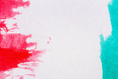 Abstract hand painted blue and green art backgroundの写真素材