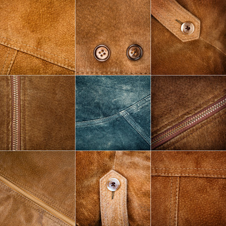 Big size collection of various suede texturesの写真素材