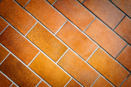 Detail of brown tile wall texture background