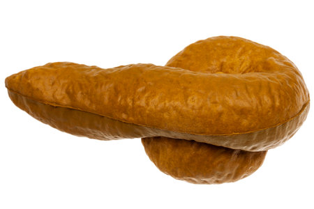 Fake rubber excrement isolated on white background