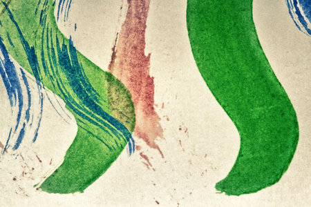 Macro shot of abstract watercolor art background. Fragment of artwork. Brushed watercolor paint....
