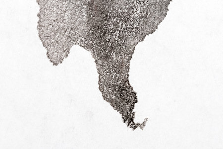 Abstract black hand painted watercolor texture. Abstract aquarelle background.の写真素材