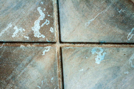 Old blue metal tin panel wall texture. Architecture detail backgroundの写真素材