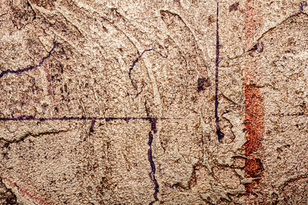 Red with golden bumpy wall stucco texture background