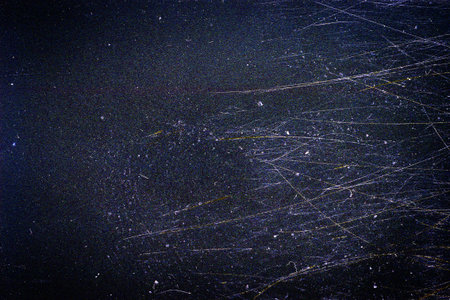 Blank grained film strip texture background with heavy grain and dustの写真素材