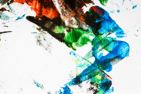 Abstract colorful hand painted acrylic background, creative abstract hand painted background, close...