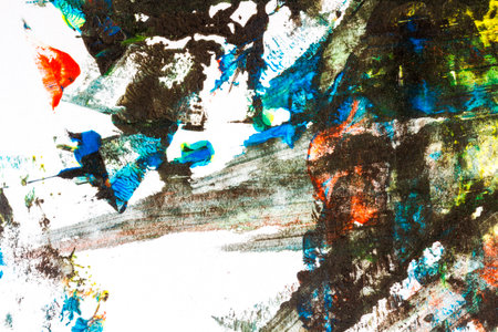 Abstract colorful hand painted acrylic background, creative abstract hand painted background, close...