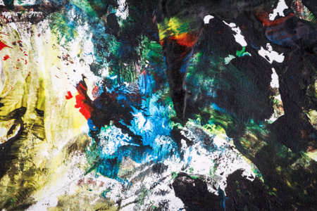 Abstract colorful hand painted acrylic background, creative abstract hand painted background, close...