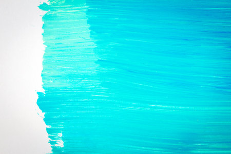 Abstract brushed cyan hand painted acrylic background, creative abstract hand painted background,...