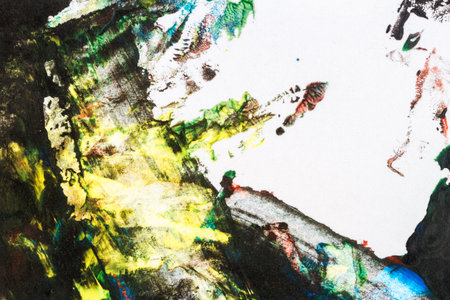 Abstract colorful hand painted acrylic background, creative abstract hand painted background, close...