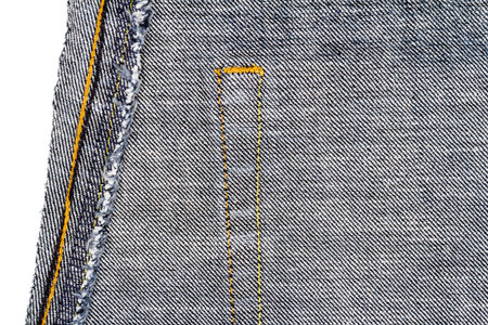 Wrong side of jeans fabric with back seamの写真素材