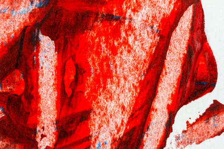 Abstract red and blue hand painted acrylic background, creative abstract hand painted colorful...
