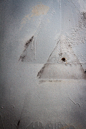 Old gray metal tin panel wall texture. Architecture detail background