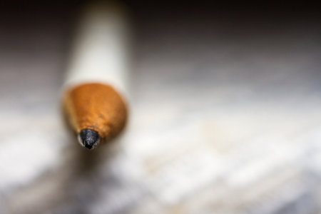 Extreme close up shot of wooden pencil tip, shallow depth of field.の写真素材