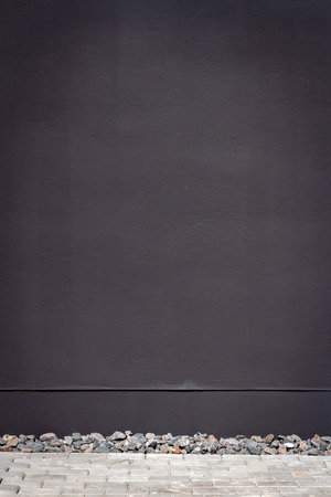 Modern black plaster street wall background