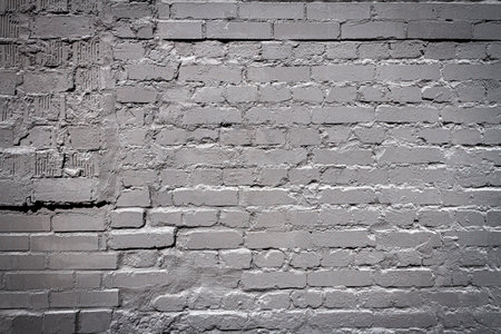 Background of brick wall texture painted in blackの写真素材