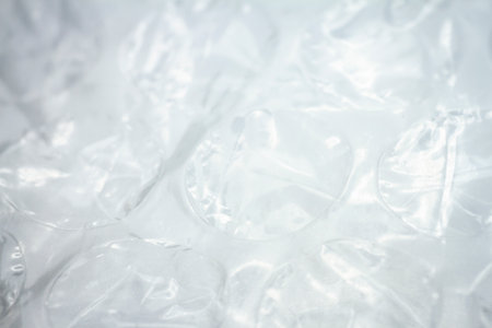 Extreme macro of plastic wrap texture. Selective soft focus, shallow depth of field. Abstract dreamy...