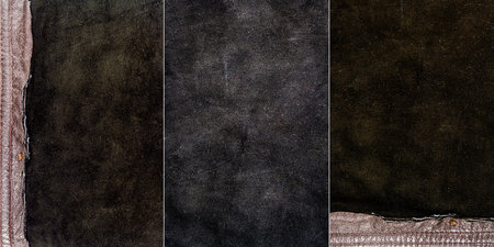 Collection of images with brown leather textures