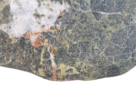 Part of a black stone isolated on white background.