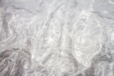 Extreme macro of plastic bubble wrap texture. Selective soft focus, shallow depth of field. Abstract...