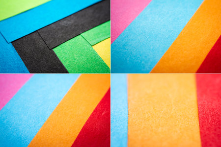Collection of images with multi color background from a paper of different colors. Abstract colorful...