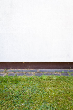 Modern white plaster street wall background.の写真素材