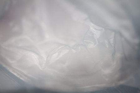 Extreme macro of plastic bubble wrap texture. Selective soft focus, shallow depth of field. Abstract...