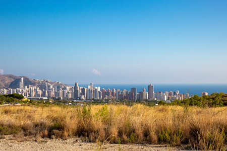 Panoramic view of the city of Benidorm, Spainの写真素材