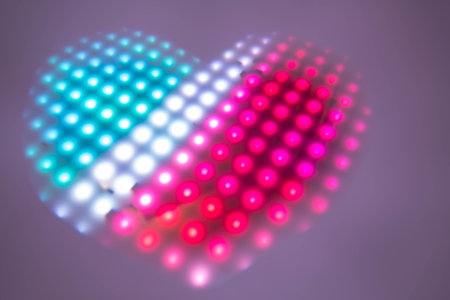 led diodes - st.valentine's day heartの写真素材