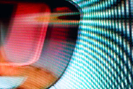 Red solid picture on the LED SMD screen - backgroundの写真素材