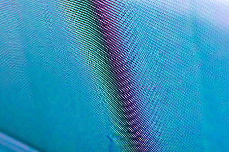 Blue Led screen background close upの写真素材