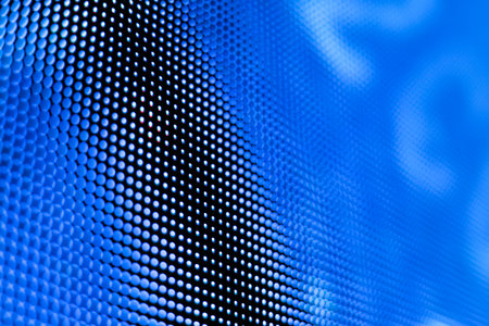 Bright colored blue LED smd screen - close up macro backgroundの写真素材