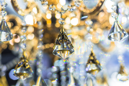 Diode golden rich Led filament chip on board lamp - newly-designed product. Close up macro photoの写真素材