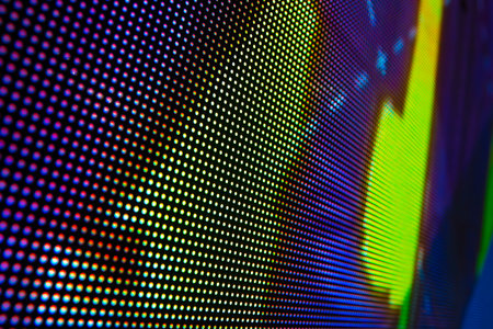 Bright colored LED smd screen - close up abstract backgroundの写真素材
