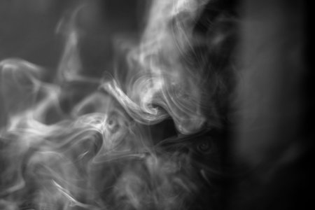 Smoke texture for designers works - abstract photo texture of the real smoke on the black background...