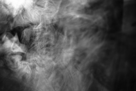 Smoke texture for designers works - abstract photo texture of the real smoke on the black background...
