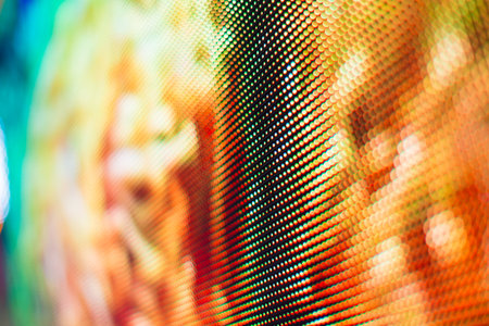 Bright colored LED smd screen - close-up texture abstract background.の写真素材